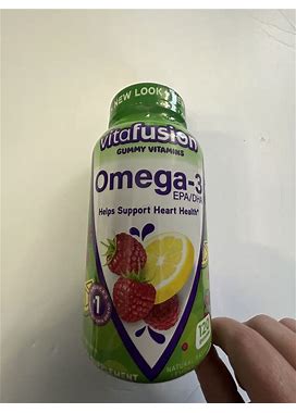 Vitafusion Omega-3 Gummy Vitamins - 120 Count Raspberry Lemonade Flavor