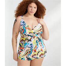 Anne Cole Signature Plus Size Kashmir Paisley Swim Dress - Womens - Multi - 20W - Annecolesignature23pd61061