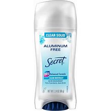 Secret Women's Aluminum-Free Clear Solid Deodorant - Waterlily - Floral Scent - 2.4Oz