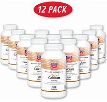 Rite Aid Calcium 1000Mg Healthy - 100 Tablets Healthy - 12 Pack (50 Servings Each)