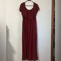 Shein Dresses | Burgundy Dress With Slit | Color: Red | Size: 2X