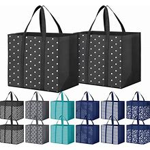 Fab Totes 14 Pack Reusable Grocery Bags 35L Large Capacity Shopping Bags Heavy Duty Reusable Bags For Groceries Waterproof Tote Bags For Shopping