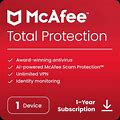 Mcafee Total Protection Antivirus & Internet Security Software, For 1 Device, 1-Year Subscription, For Windows /Mac /Android/Ios/Chromeos, Download