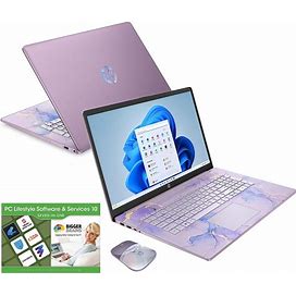 HP 17 Touch Laptop, Intel, 8GB RAM, 256GB Ssdw/ Mouse ,Winter Lavender