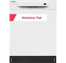 Frigidaire Stainless Steel Tub Front Control 24-In Built-In Dishwasher (White) ENERGY STAR, 52-Dba | FFBD2420UW