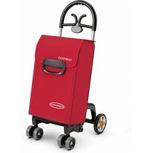 Costway Folding Shopping Cart Utility Hand Truck With Rolling Swivel Wheels-Red