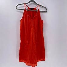 Banana Republic Factory Dresses | Banana Republic Tassel Halter Dress Sz Xs | Color: Orange | Size: Xs