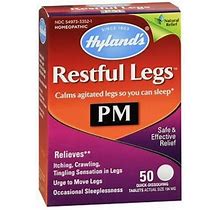 Hylands Restful Legs Safe & Effective Homeopathic Relief Quick Dissolving Tablets, 50 Ct, 4 Pack