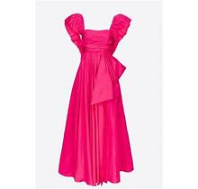 Pinko Women's Pink Long Taffeta Dress With Removable Sleeves - - Dresses