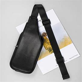 1Pc Small Leather Sling Messenger Bag Chest Bag Lightweight Backpack Slim Anti-Theft Shoulder Bag Invisible Side Bag Men,Temu