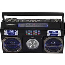 Studebaker Sb2145b 80S Retro Street Bluetooth Boom Box With FM Radio & CD Player (Black)
