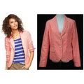 Women's Gap Neon Pink/Cream Lined 2-Button Uniform Academy Blazer