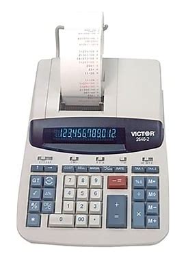 Victor 2640-2 12-Digit Desktop Calculator, Gray