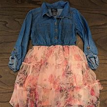 Girl's Denim Dress Size 5 - Kids | Color: Pink | Size: XS