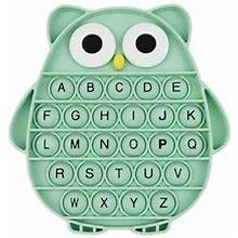 Tretra Push Bubble Pop It Fidget Toy, Cartoon Letter Owl Shaped Board Game For Kids