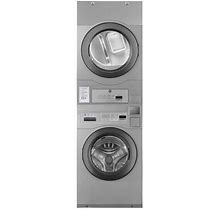 Crossover 3.5 Cu. Ft. 27" Front Load Electric Commercial Washer And 7.7 Cu. Ft. 27" Front Load Electric Commercial Dryer With Stacking Panel - Free Use