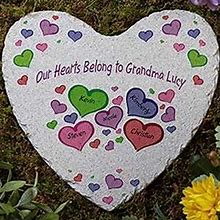 Personalized Heart Garden Stone - My Heart Belongs To