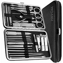 WOAMA Nail Clipper,Pedicure Kit 26 in 1 Manicure Set, Professional Nail Kit, Manicure Tool 26 in 1, Silver