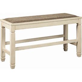 Bolanburg Counter Height Dining Room Bench Antique White - Signature Design By Ashley