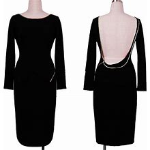 Women's Bandage Bodycon Long Sleeve Club Party Cocktail Dress Backless