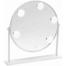 Danielle Round LED Hollywood Vanity Mirror- White