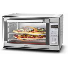 Oster Air Fryer Oven 10 in 1 Countertop Toaster Oven Air Fryer Combo 10 5" X 13" Fits 2 Large Pizzas Stainless Steel Silver