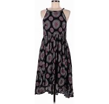 Torrid Casual Dress - A-Line Halter Sleeveless: Black Print Dresses - Women's Size Medium Plus
