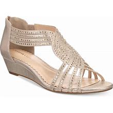 Charter Club Ginifur Wedge Sandals, Created For Macy's - Platino