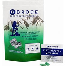 Brode Electrolyte Vitamin - Portable Zero-Sugar Electrolyte Tablets - For Sports, Hangovers, Jetlag, 5 Essential Electrolytes + 9 Vitamins 10-Pack