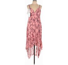Pinko Casual Dress - A-Line V Neck Sleeveless: Pink Dresses - New - Women's Size 42