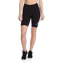 New Balance Women's Essentials Stacked Fitted Logo Bike Short In Black (WS21505) | Size Medium | Herroom.Com
