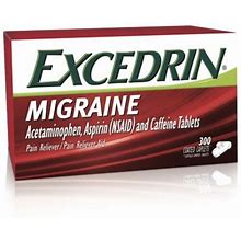 Excedrin Migraine Acetaminophen, Aspirin, And Caffeine Coated Caplets (300 Ct.)
