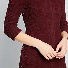 Bb Dakota Dresses | Sale Nwt Sequins! Bb Dakota Sheath Raspberry Red Matte & Sequins Dress, Sz.M | Color: Red | Size: M