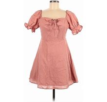 Shein Casual Dress - A-Line: Pink Print Dresses - Women's Size 6