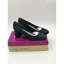 Easy Street Shoes | Easy Street Proper Block Heel Comfort Pump Navy New Women's Us 10m New | Color: Blue | Size: 10