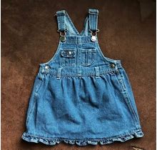 00S Little Girls Jean Jumper Dress