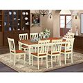 East West Furniture DOAN9-WHI-W 9 Piece Kitchen Table & Chairs Set Includes A Rectangle Dining Room Table With Butterfly Leaf And 8 Solid Wood Seat
