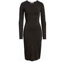 Ninety Percent Fitted Long Sleeve Tencel Dress Small