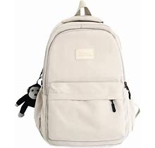 Backpack For School Girls Bookbag Cute Bag College Middle High School Backpack For Teen Girls-Beige