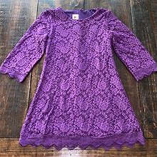 Girls Lace Swing Dress-Size Xs | Color: Purple | Size: Xsg