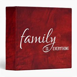 Red Leather Family Album 3 Ring Binder