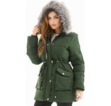 FARVALUE Women's Winter Coat Down Long Parka Winter Jacket Thicken Puffer Coat Warm Jacket With Removable Fur Hood