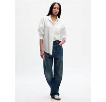 Women's Organic Cotton Big Shirt By Gap Optic White Size L