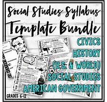 Syllabus Templates U.S. History, American Government, Civics & Generic