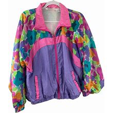 Blair Boutique Jackets & Coats | Vintage Blair Boutique Track Jacket Full Zip Windbreaker L Large Pastel Womens | Color: Pink/Purple | Size: L