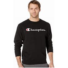 Champion Powerblend(R) Graphic Crew Men's Clothing Black : SM