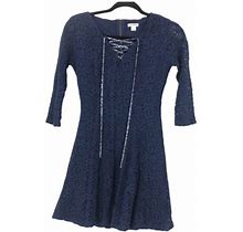 Xhilaration Womens Size Small Blue Lace Crochet Dress