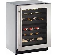 U-Line 43 Bottle 2000 Series Dual Zone Built-In Wine Refrigerator In Gray | 33.687 H X 23.437 W X 23.625 D In | Wayfair