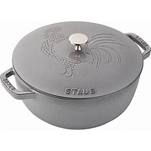 Staub Cast Iron 3.75 Qt Essential French Oven With Rooster Lid - Graphite Gray