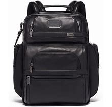 TUMI - Alpha 3 Leather Brief Pack - 15 Inch Computer Backpack For Men And Women - Black